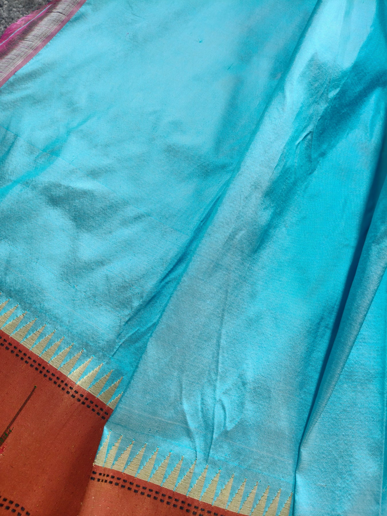 BLUE SILK PURE HANDLOOM PAITHANI SAREE