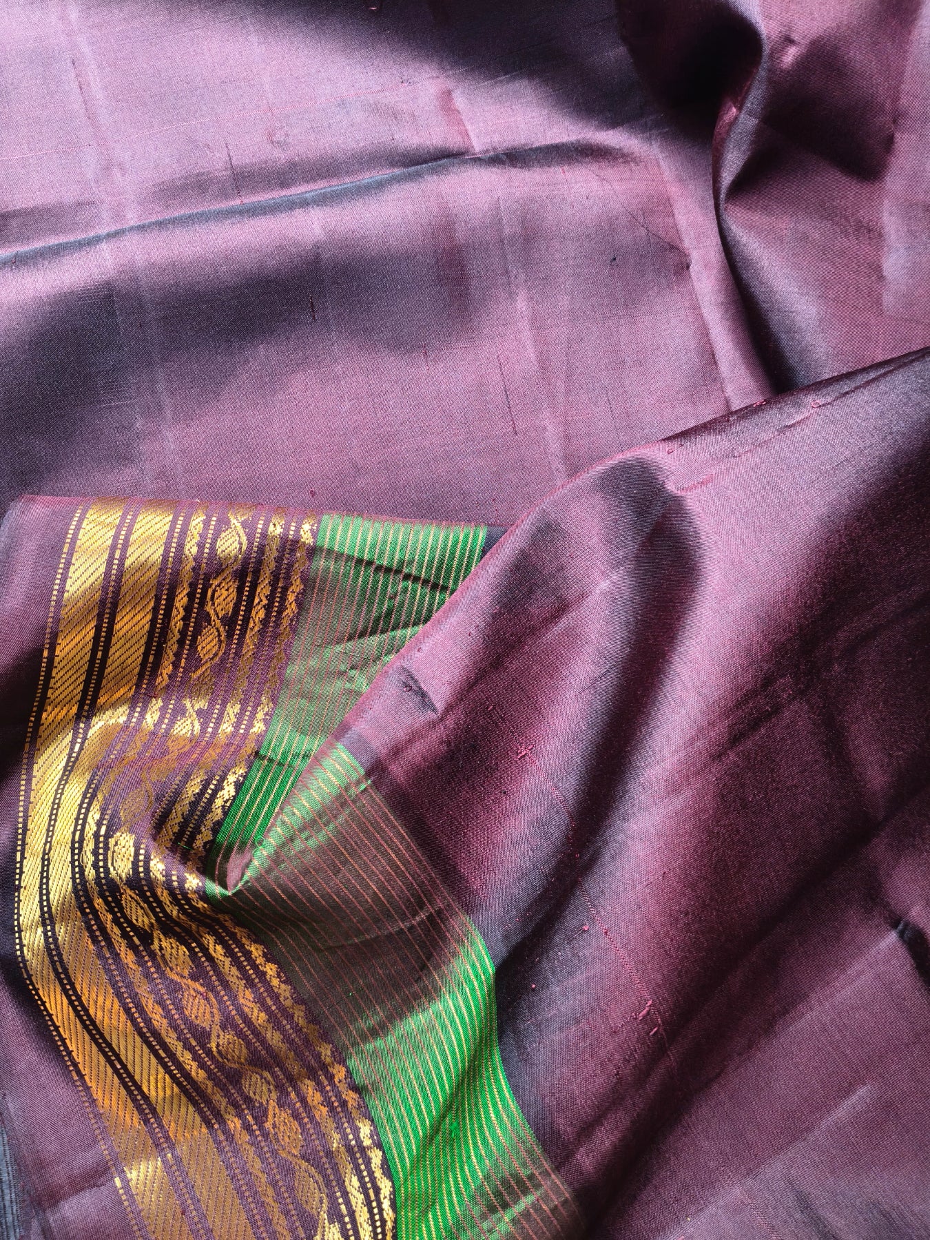 BLUE SILK PURE HANDLOOM GADWAL SAREE