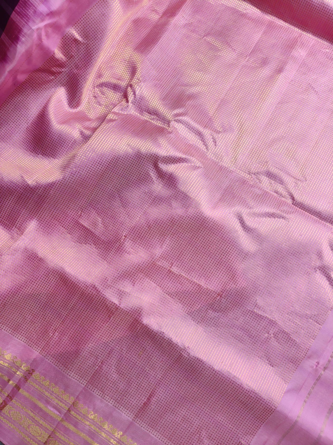 WINE SILK PURE HANDLOOM GADWAL SAREE