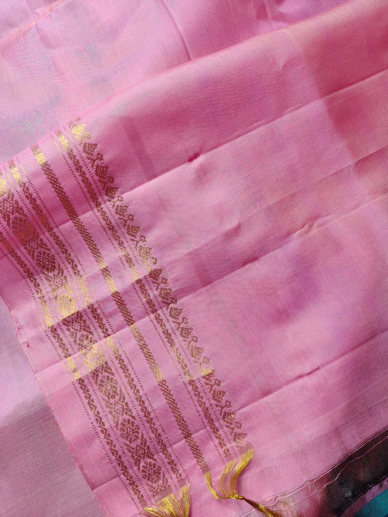 WINE SILK PURE HANDLOOM GADWAL SAREE