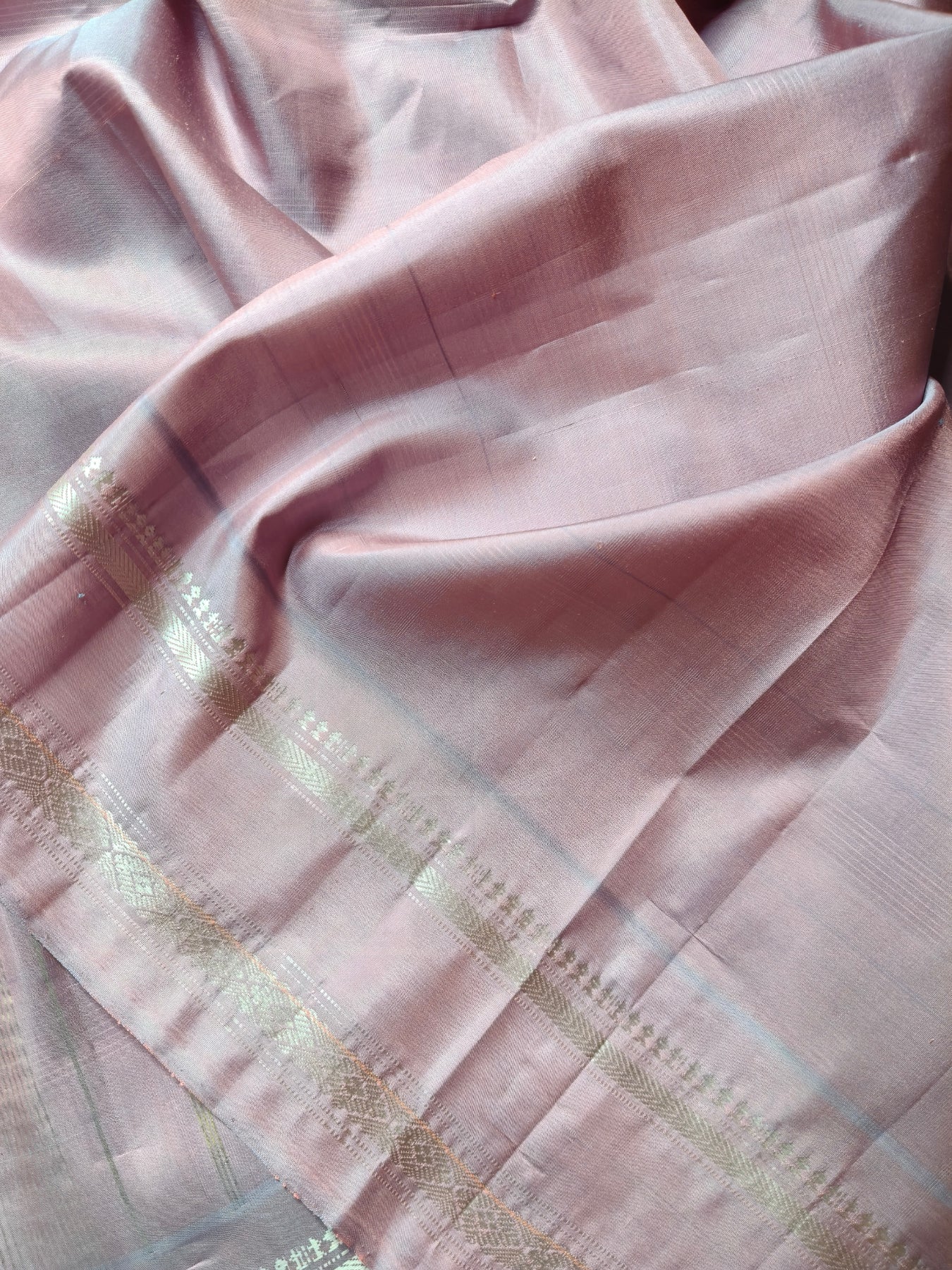 AQUA BLUE SILK PURE HANDLOOM GADWAL SAREE