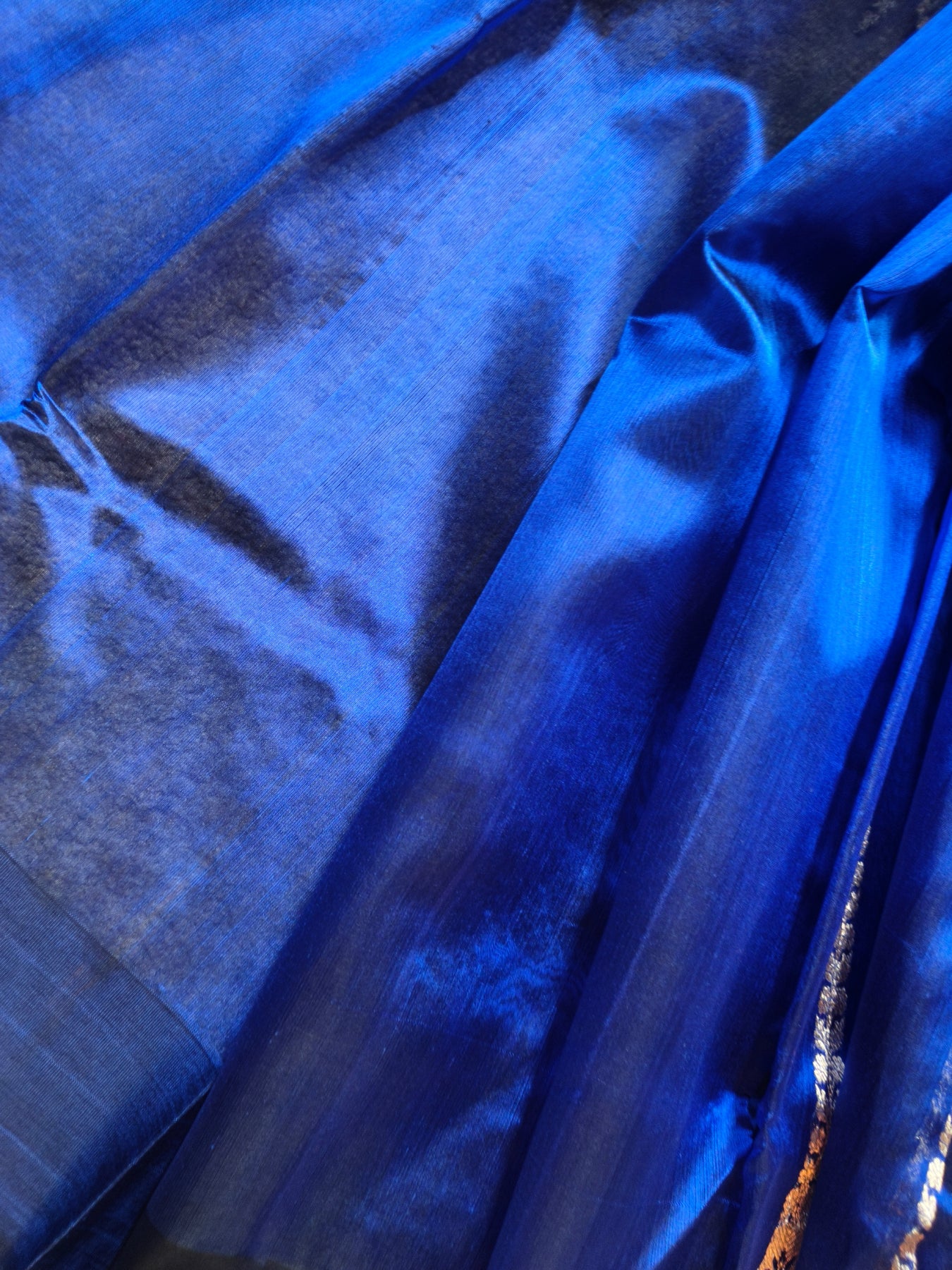 ROYAL BLUE SILK PURE HANDLOOM CHANDERI SAREE