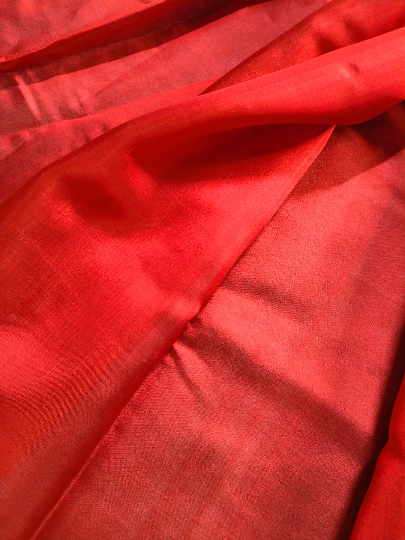 RED SILK PURE HANDLOOM CHANDERI SAREE