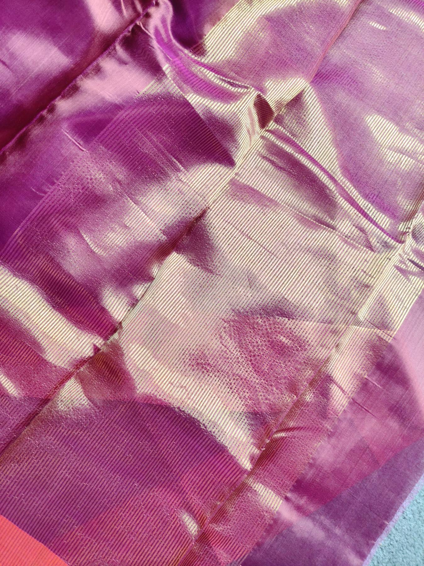 WINE PATTU SILK PURE HANDLOOM CHANDERI SAREE
