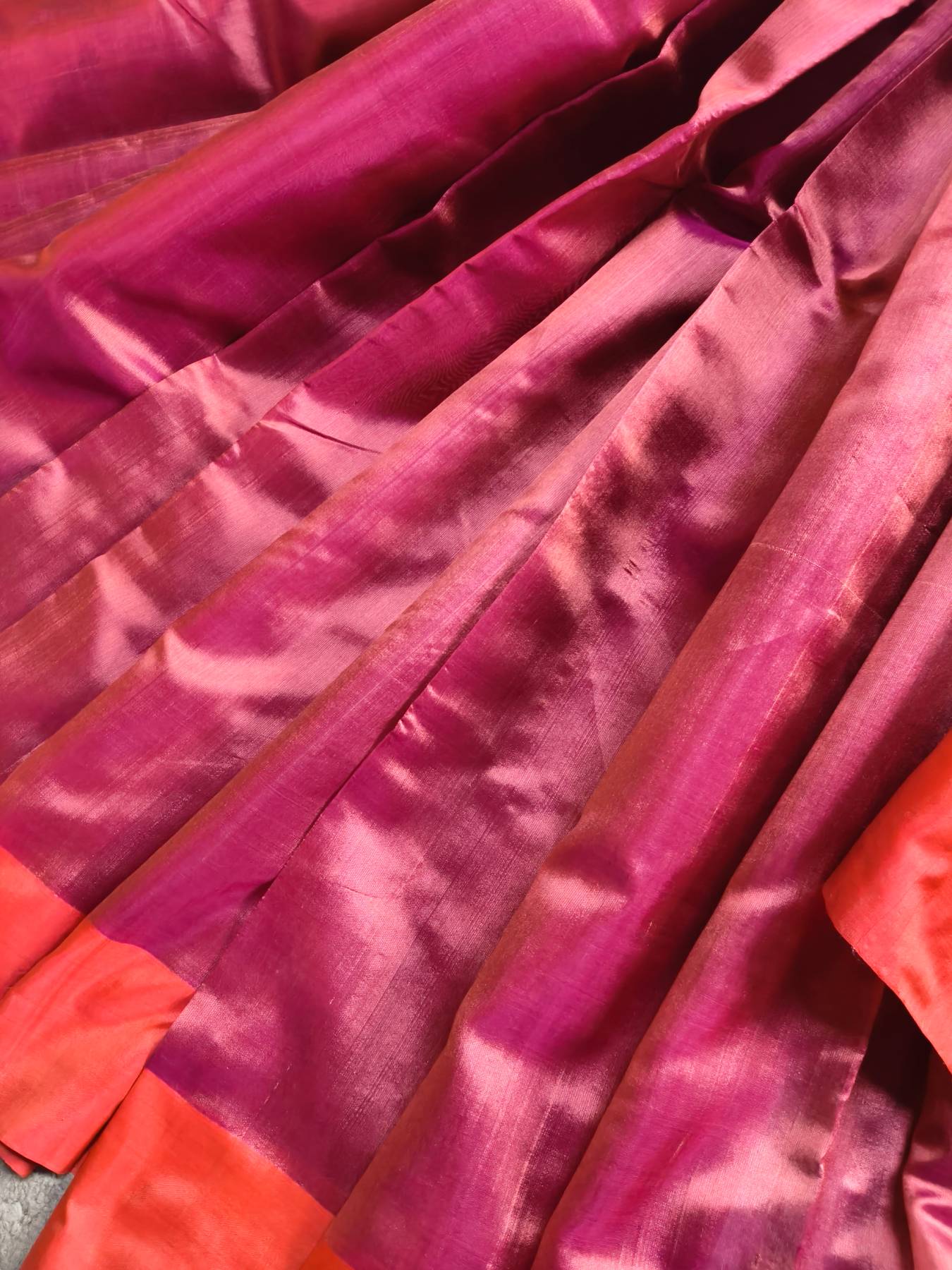 WINE PATTU SILK PURE HANDLOOM CHANDERI SAREE