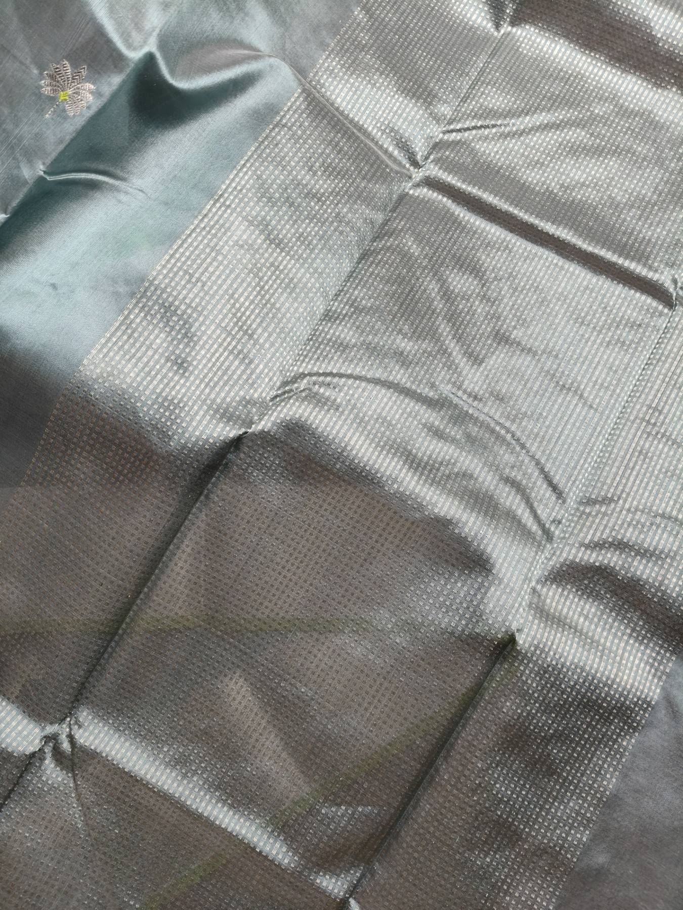 SKY BLUE SILK PURE HANDLOOM CHANDERI SAREE