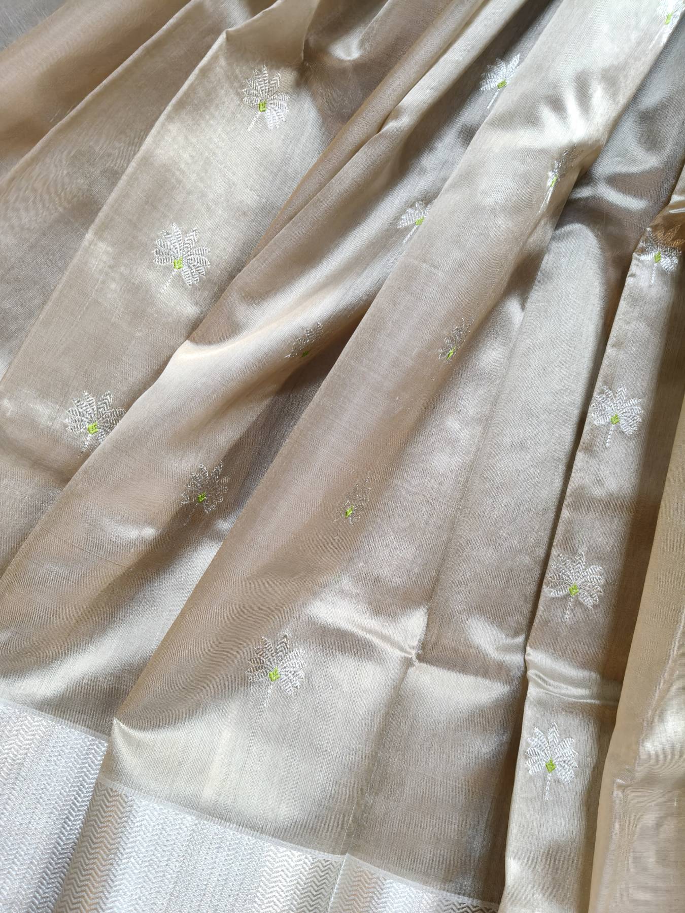 CARAMEL SILK PURE HANDLOOM CHANDERI SAREE