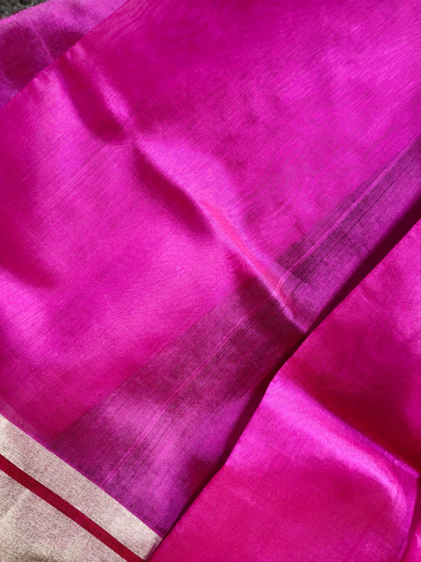 PINK SILK PURE HANDLOOM EK NALIYA CHANDERI SAREE