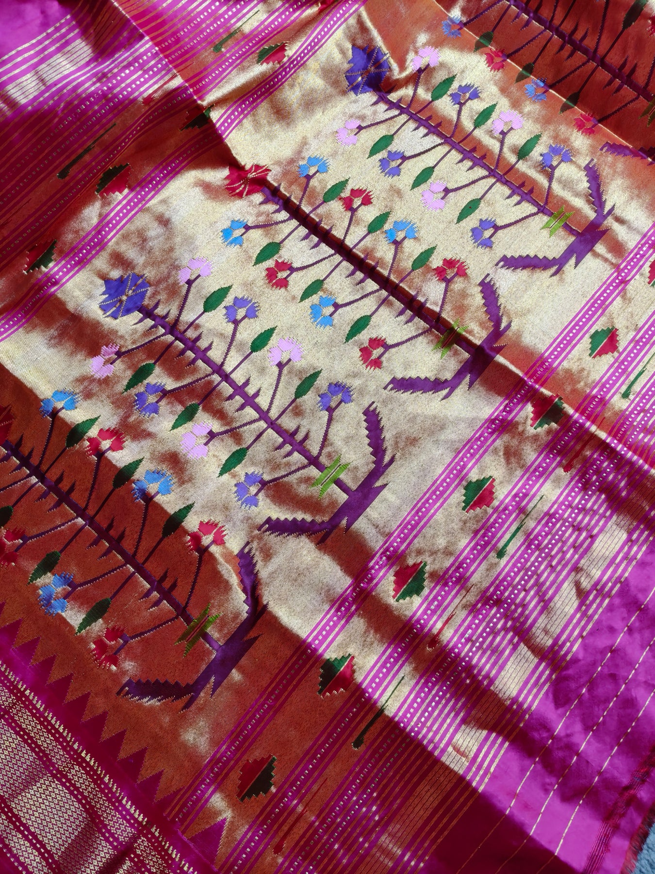 PINK SILK PURE HANDLOOM PAITHANI SAREE