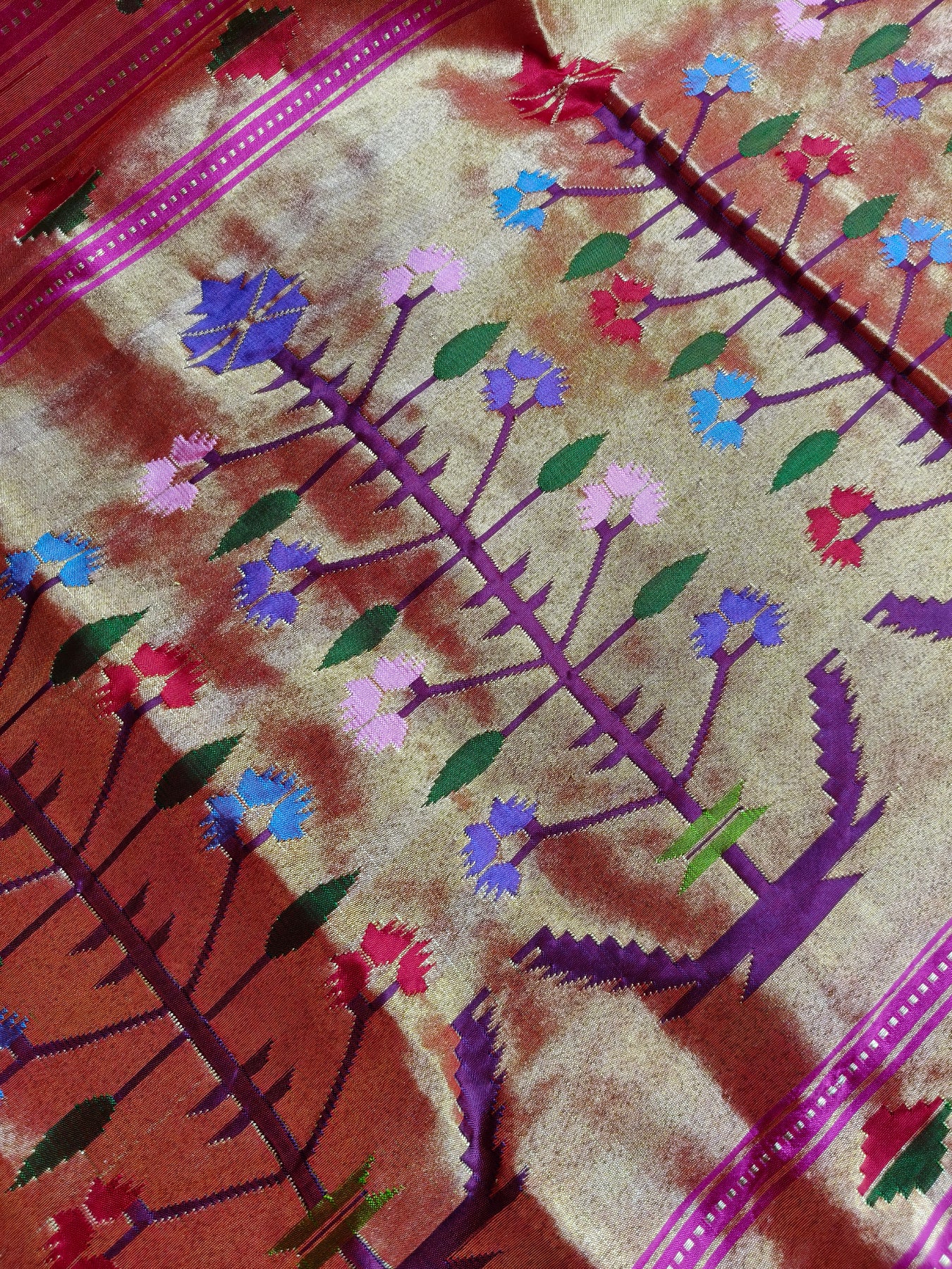 PINK SILK PURE HANDLOOM PAITHANI SAREE