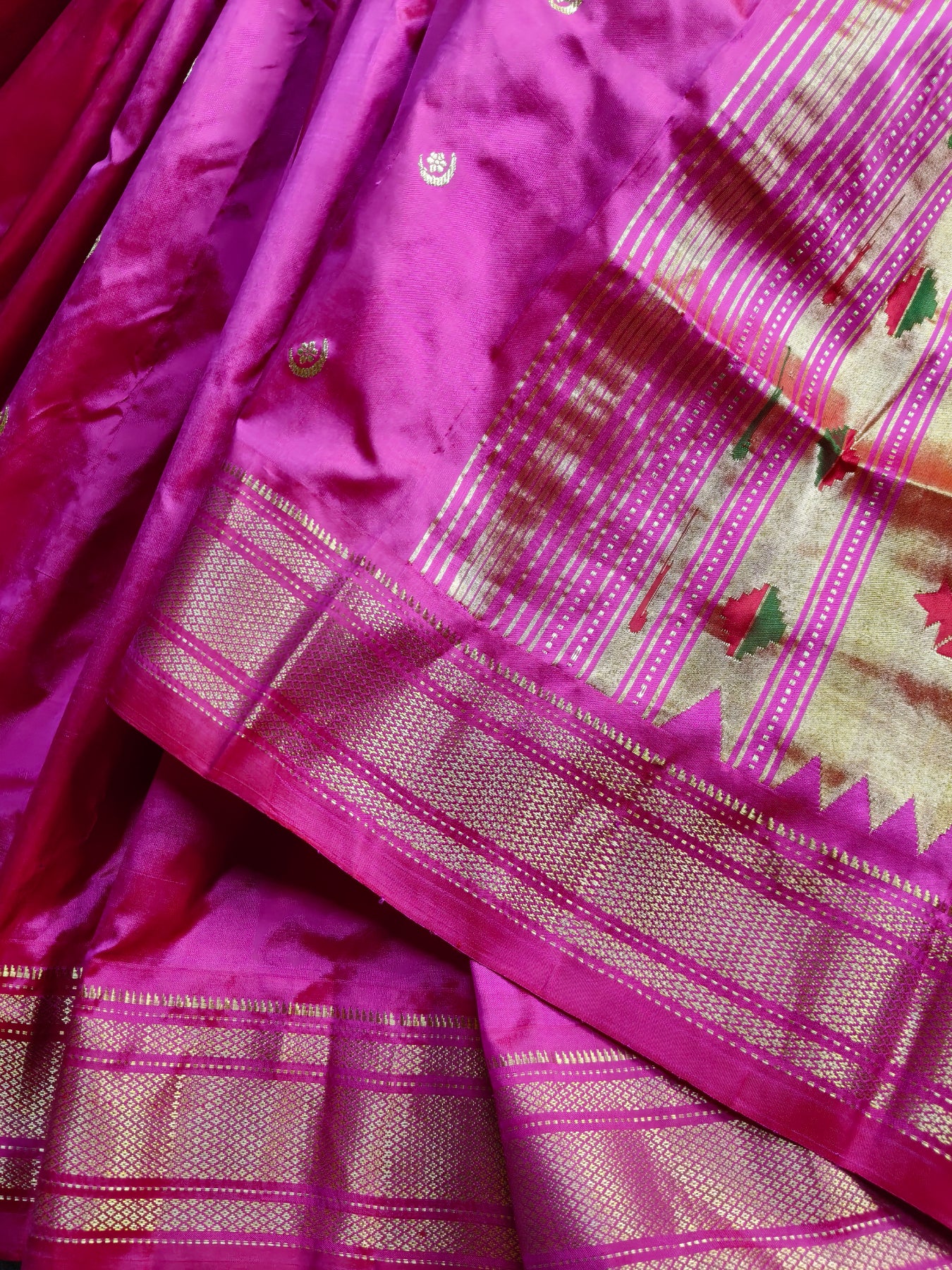 PINK SILK PURE HANDLOOM PAITHANI SAREE