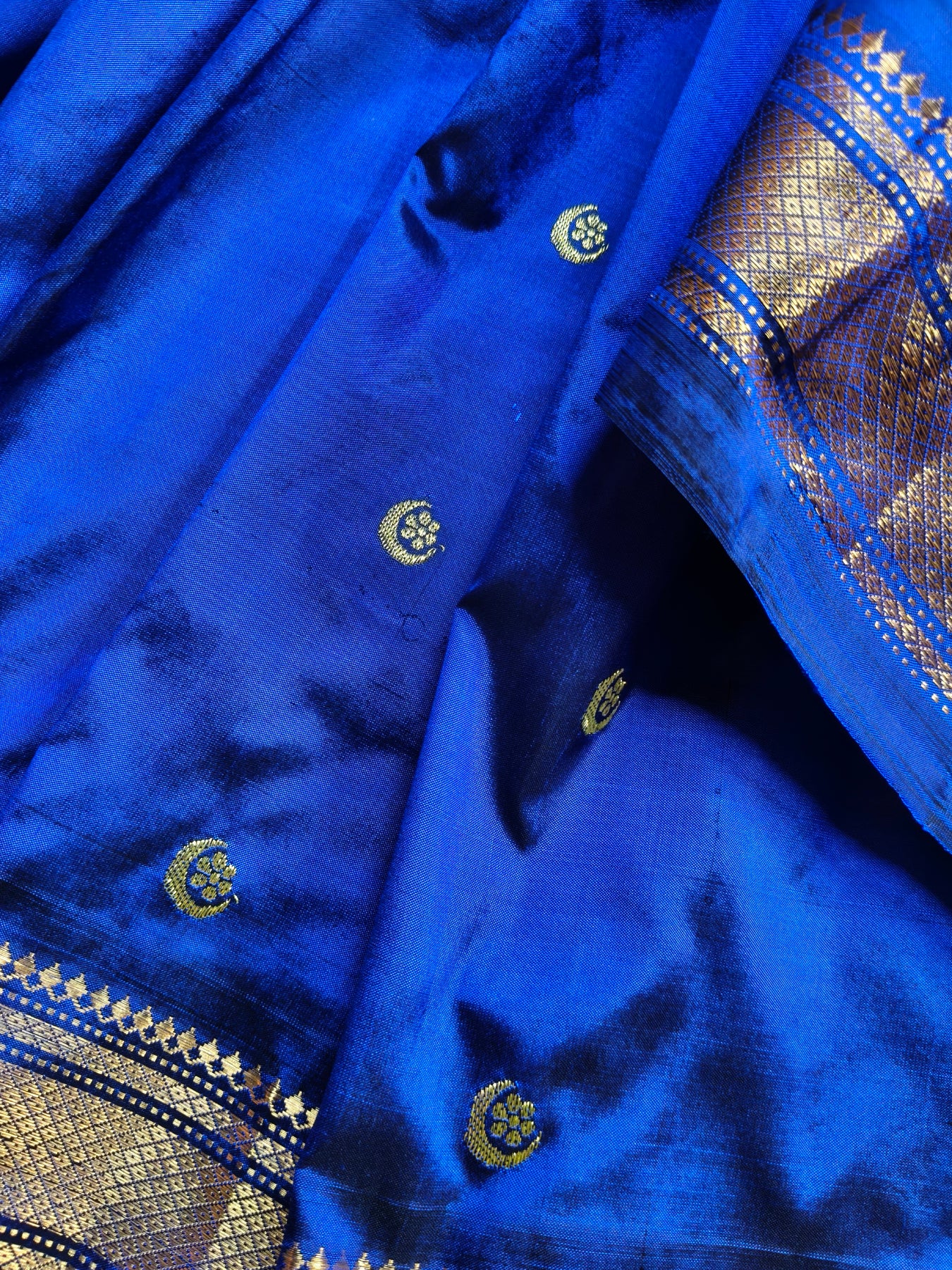 ROYAL BLUE SILK PURE HANDLOOM PAITHANI SAREE