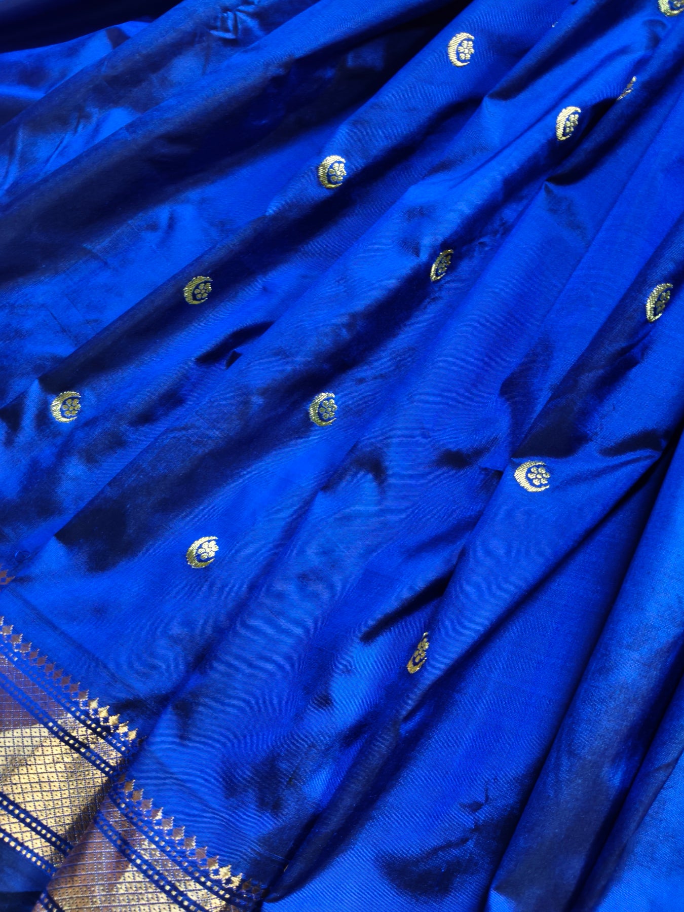 ROYAL BLUE SILK PURE HANDLOOM PAITHANI SAREE