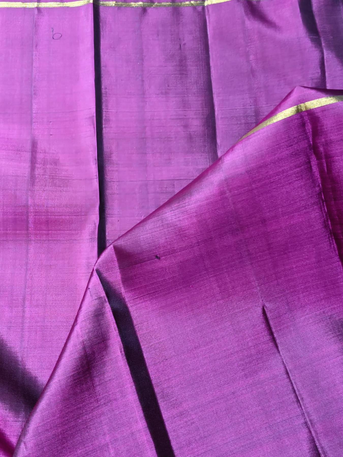 MAJENTA PINK MUSTARD GREEN SILK PURE HANDLOOM KANJIVARAM MUBBAGAM SAREE