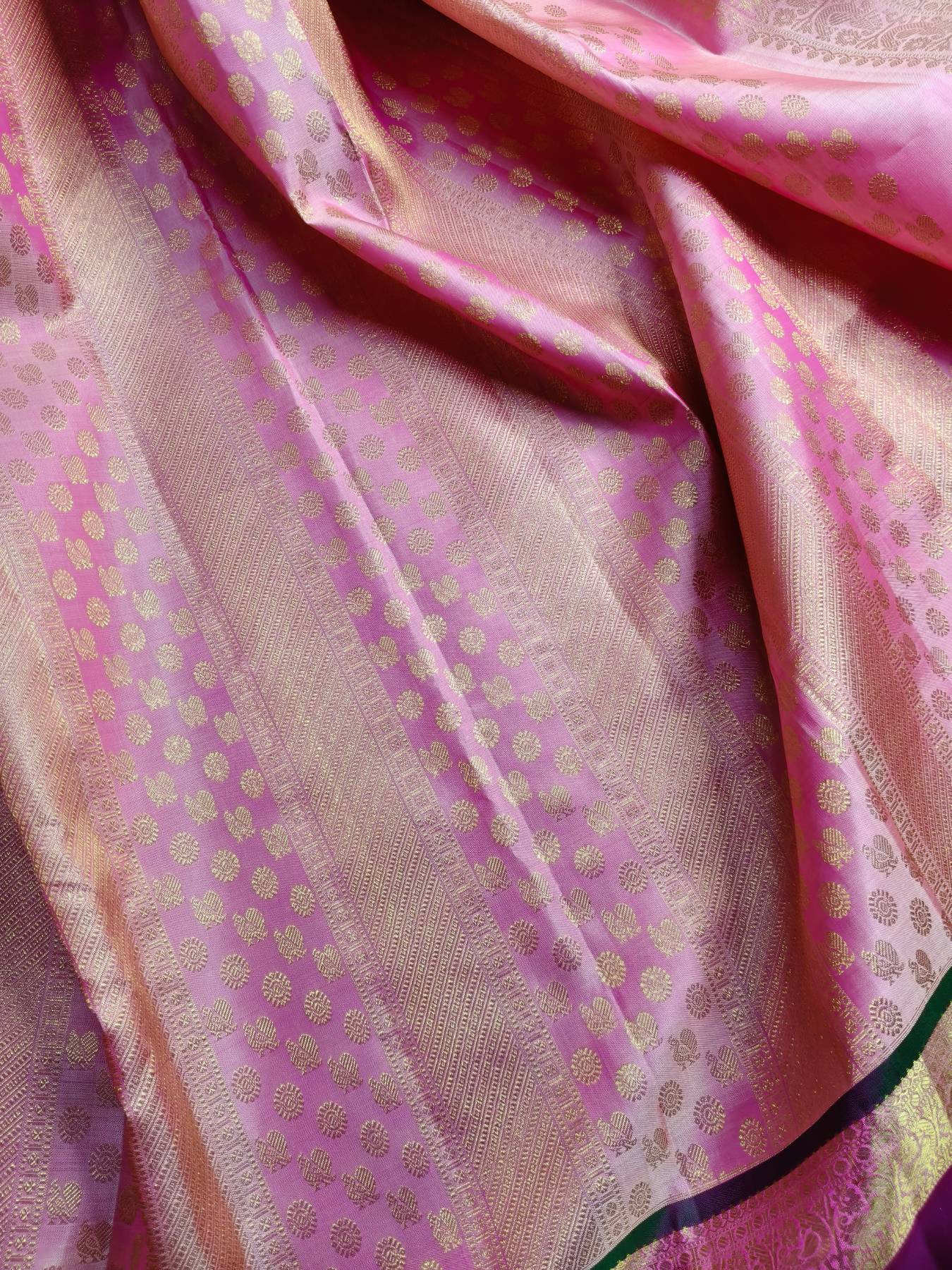 PINK SILK PURE HANDLOOM KANJIVARAM SAREE