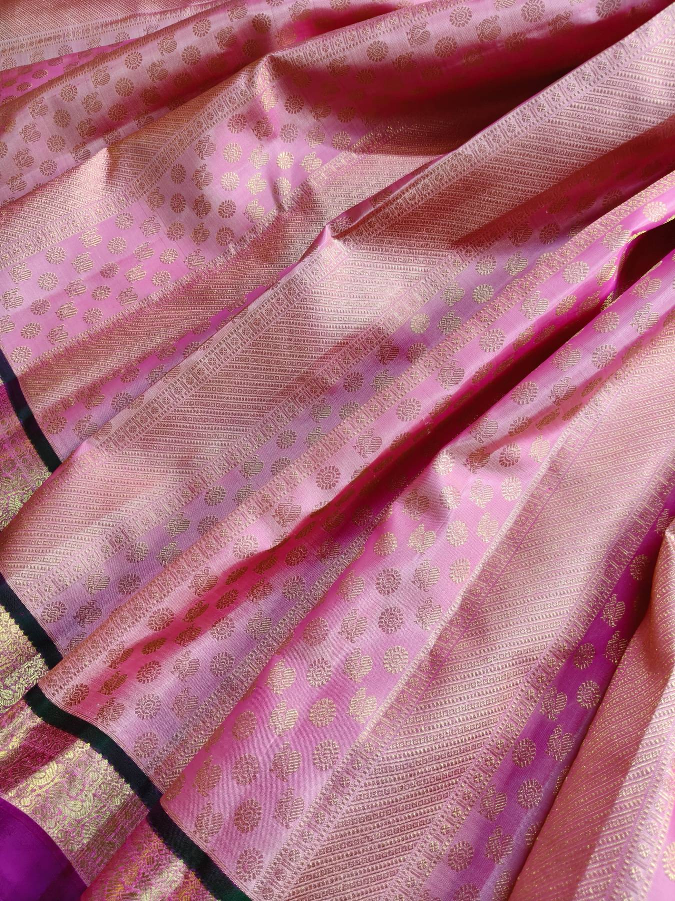 PINK SILK PURE HANDLOOM KANJIVARAM SAREE