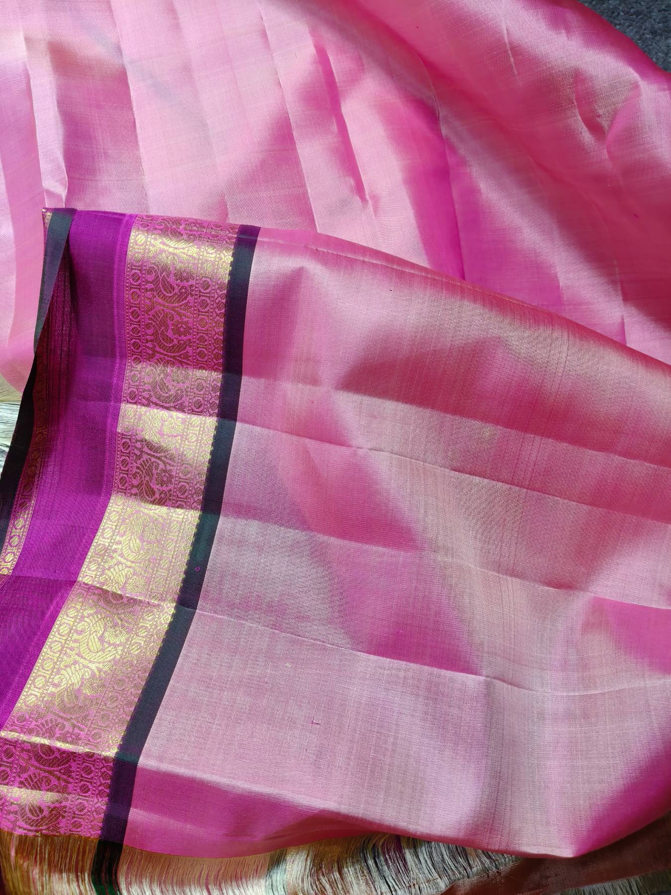 PINK SILK PURE HANDLOOM KANJIVARAM SAREE
