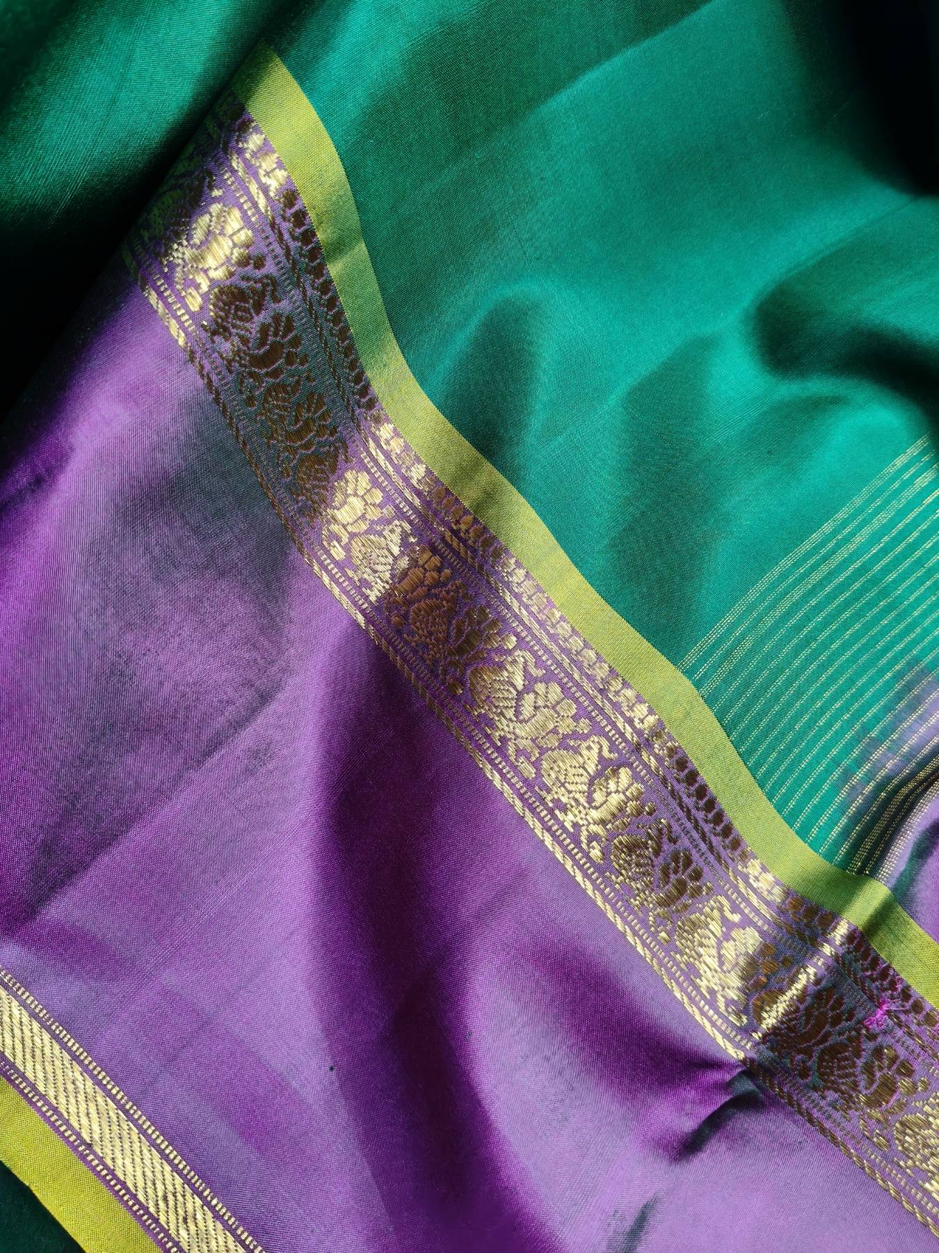 GREEN SILK PURE HANDLOOM KANJIVARAM SAREE