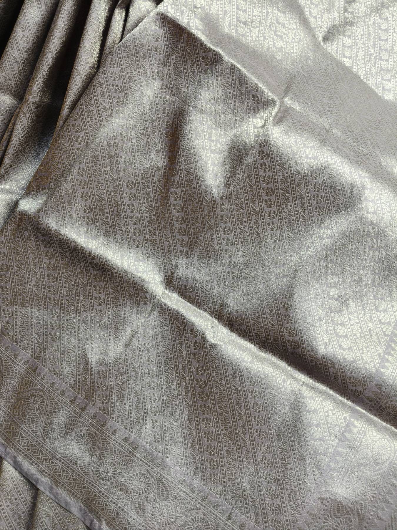LILAC SILK PURE HANDLOOM BANARASAI SAREE