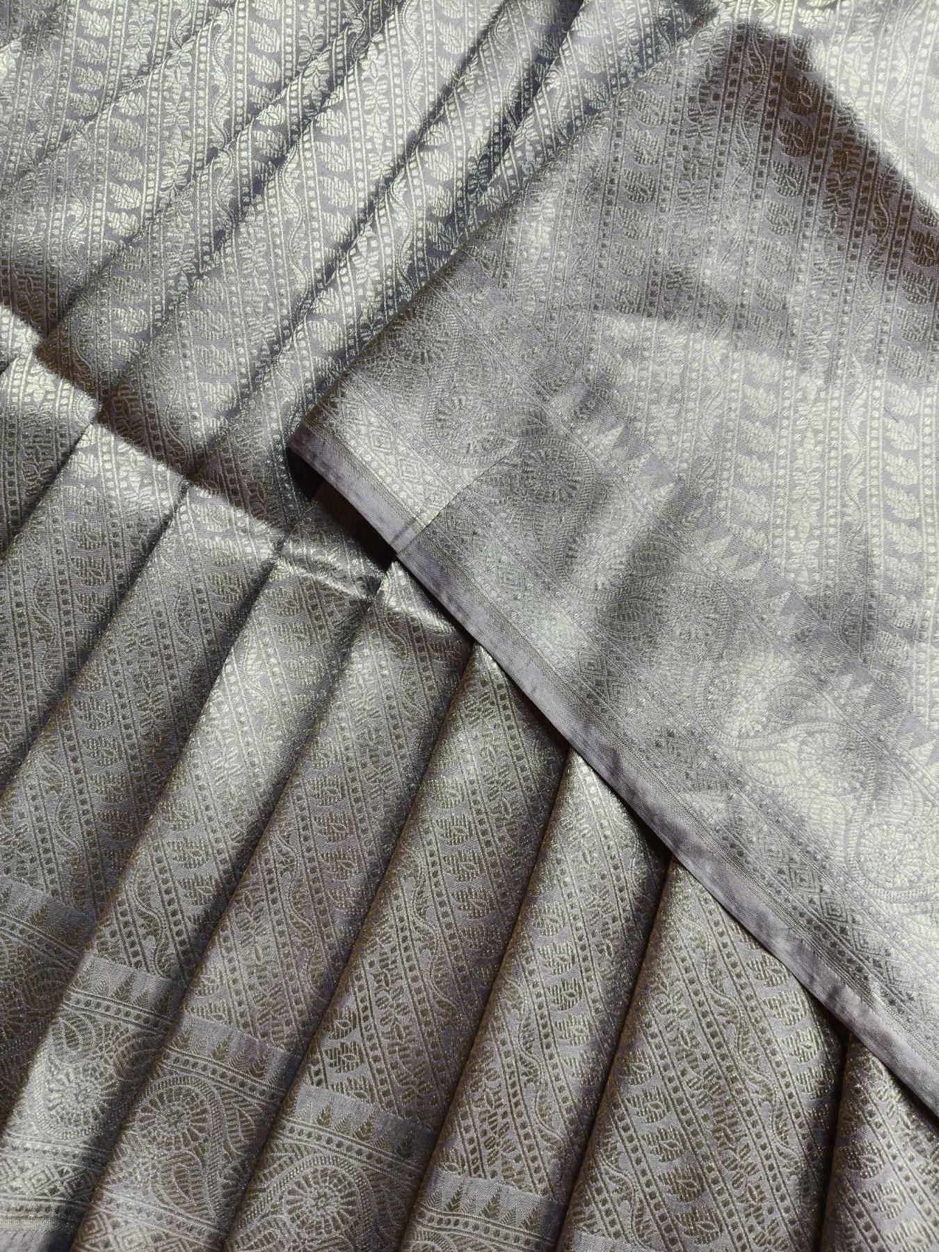 LILAC SILK PURE HANDLOOM BANARASAI SAREE