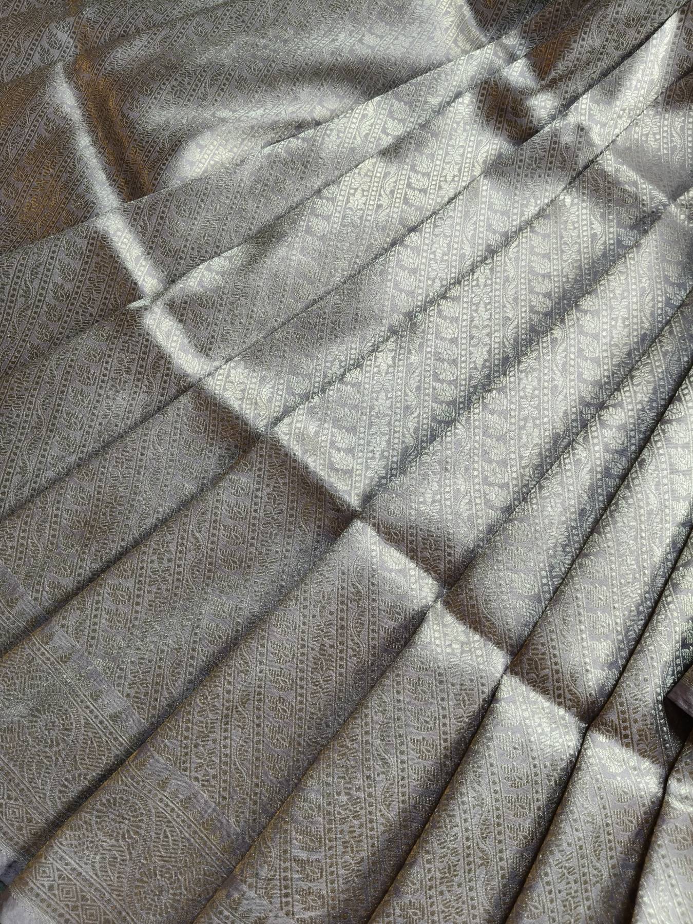 LILAC SILK PURE HANDLOOM BANARASAI SAREE