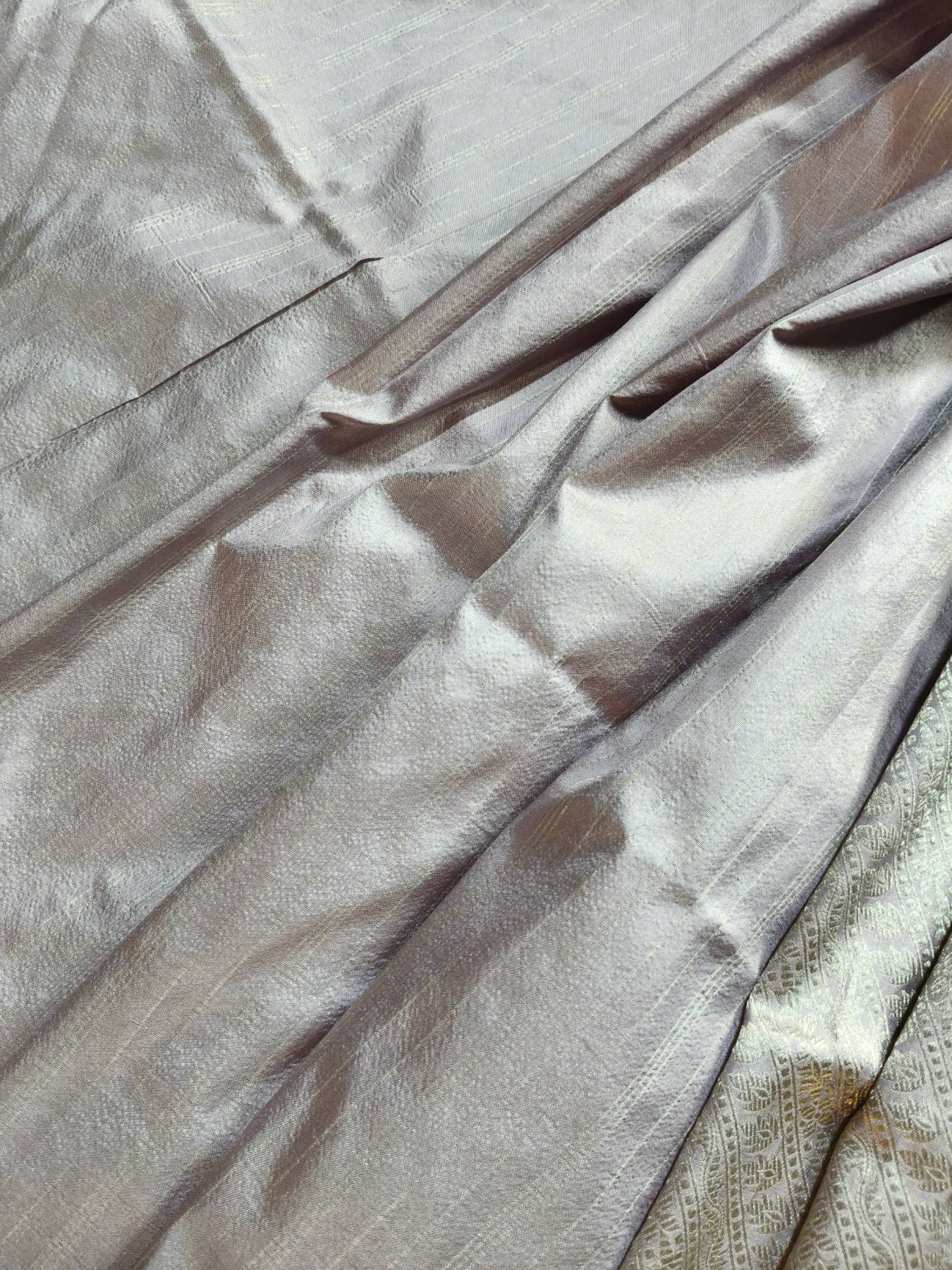 LILAC SILK PURE HANDLOOM BANARASAI SAREE