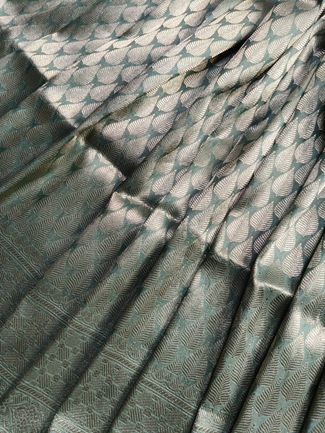 SAGE GREEN SILK PURE HANDLOOM BANARASI SAREE