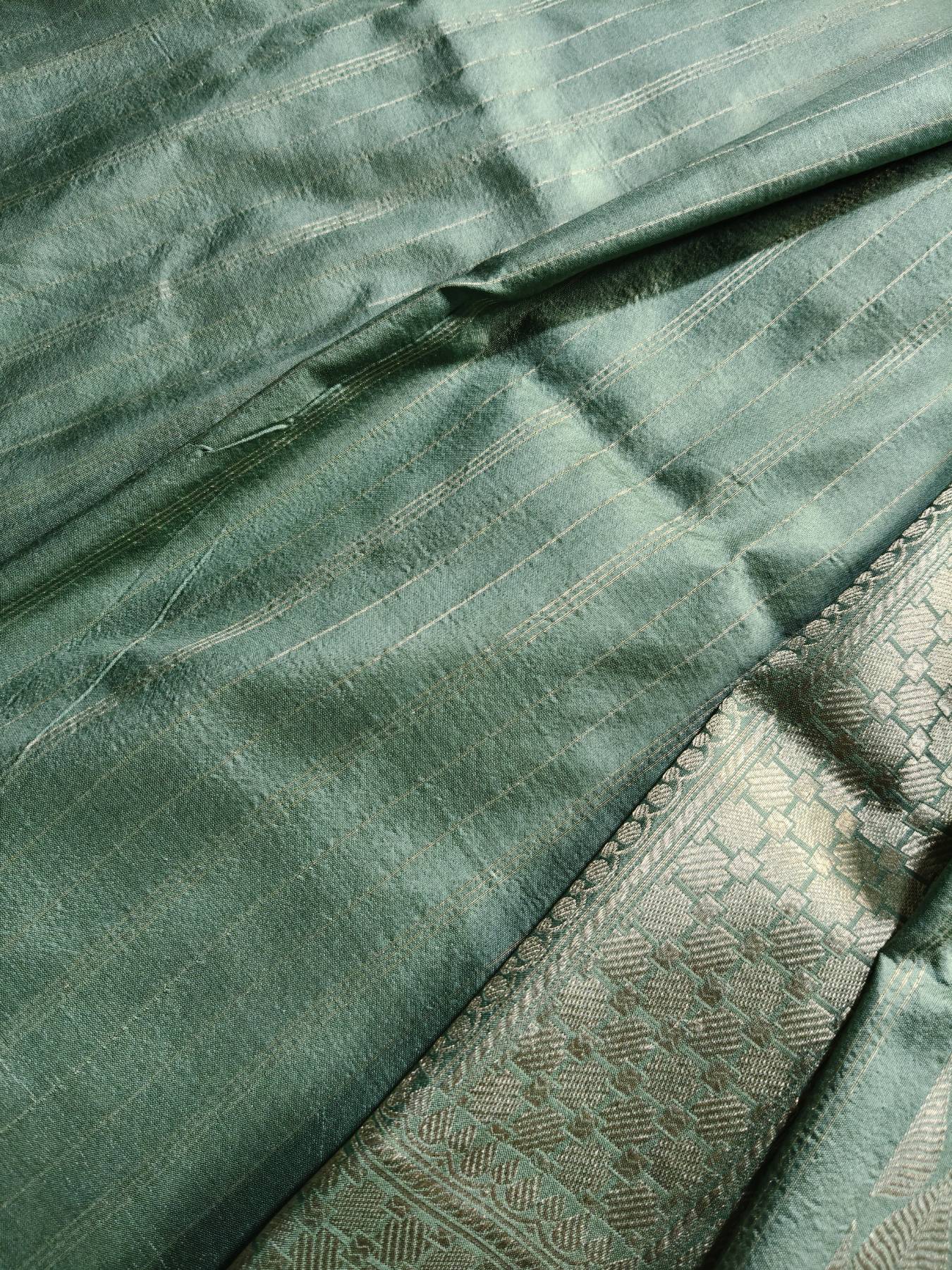 SAGE GREEN SILK PURE HANDLOOM BANARASI SAREE