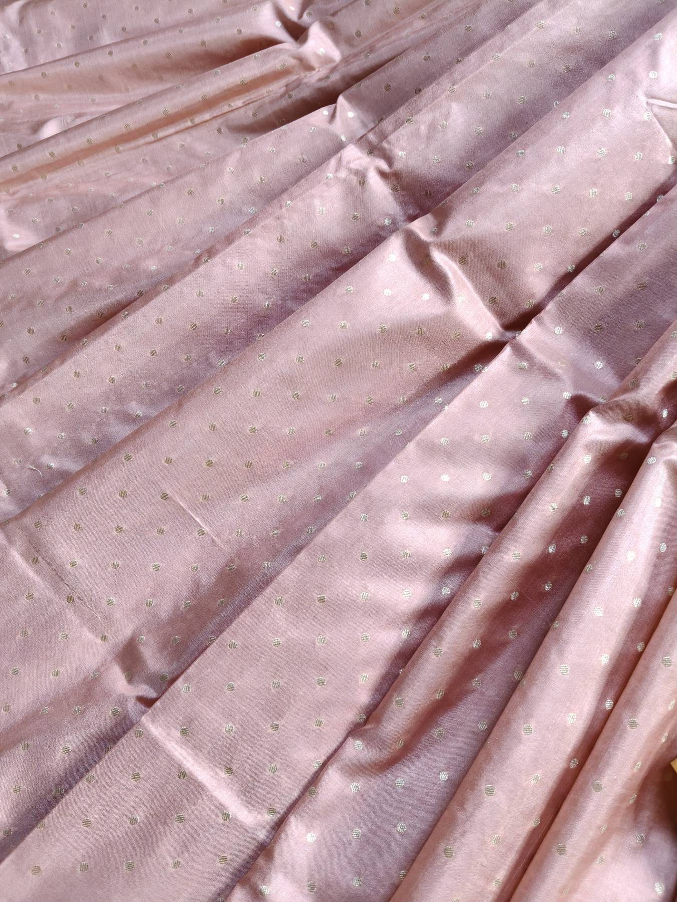 PEACH SILK PURE HANDLOOM BANARASI SAREE