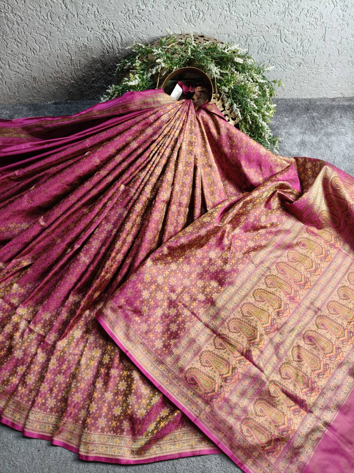 PINK SATIN PURE HANDLOOM BANARASI SAREE