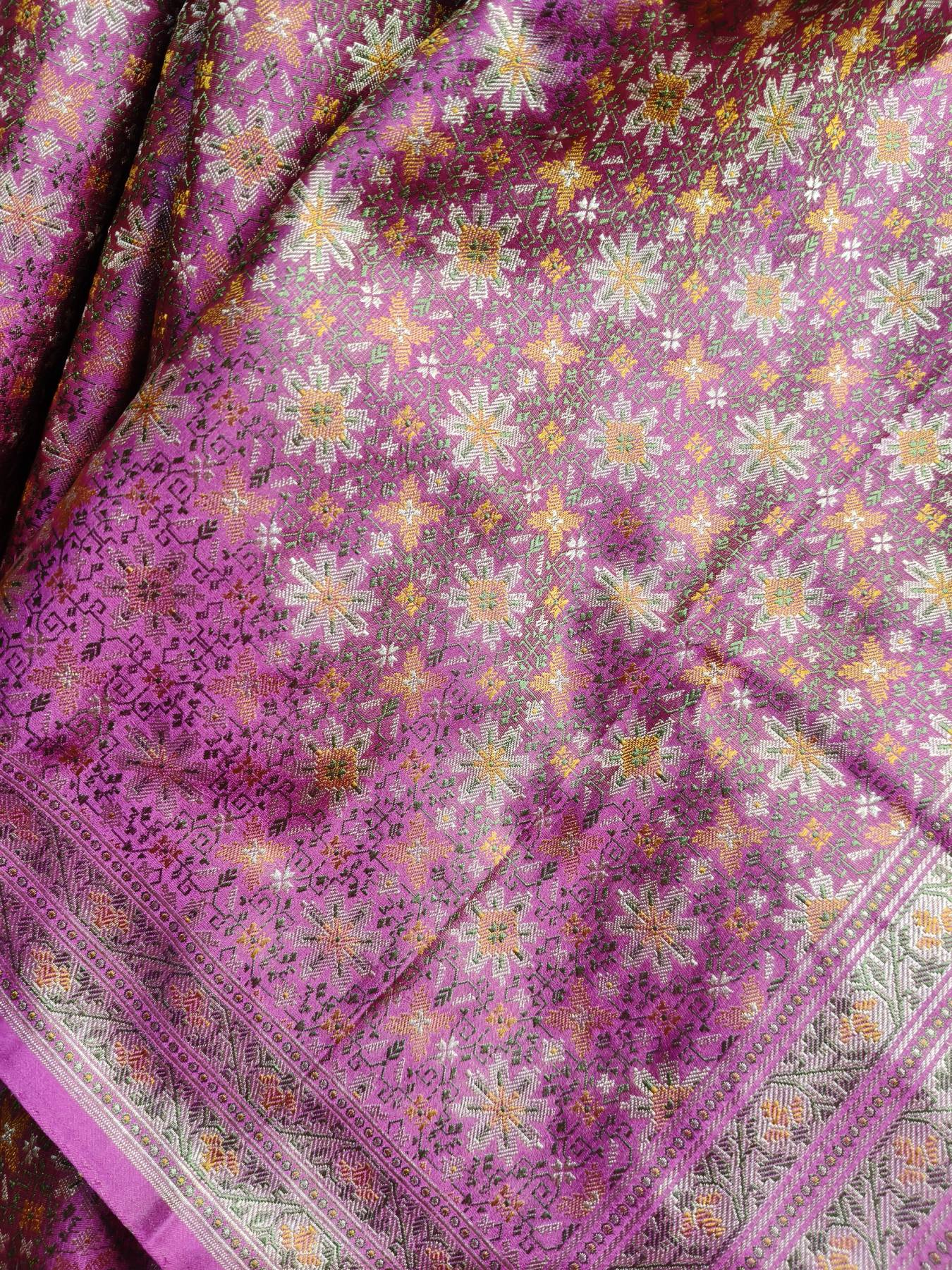 PINK SATIN PURE HANDLOOM BANARASI SAREE