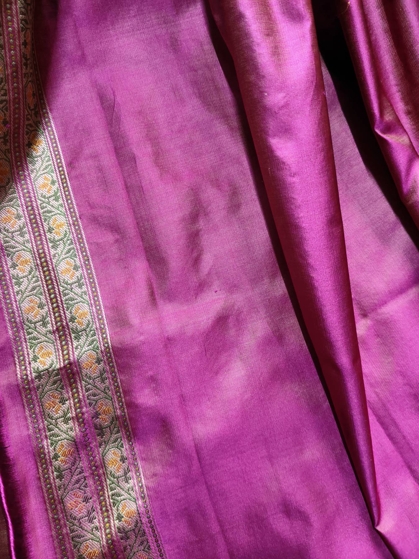 PINK SATIN PURE HANDLOOM BANARASI SAREE
