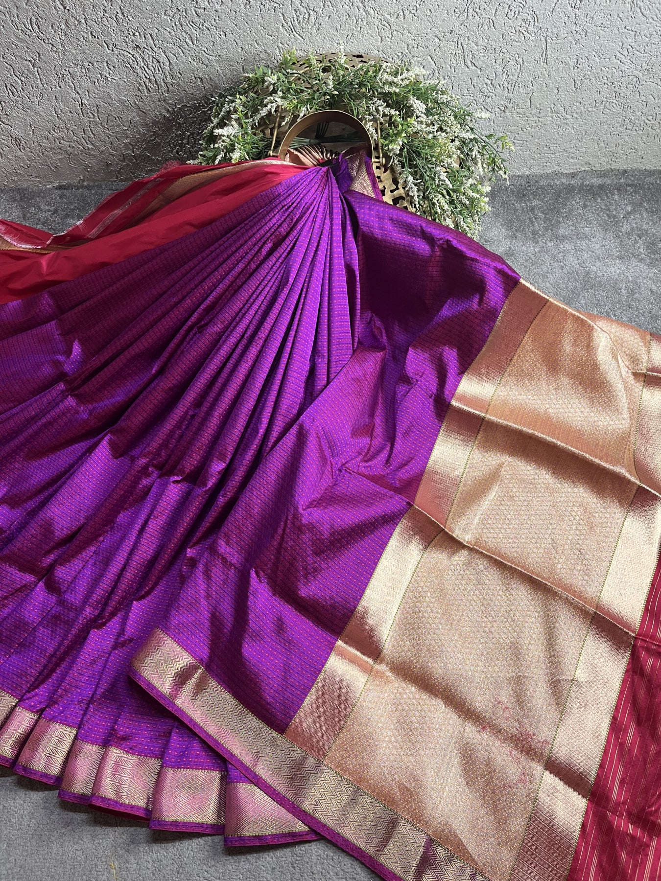 PINK PURPLE DO RUKHI SILK PURE HANDLOOM BANARASI SAREE