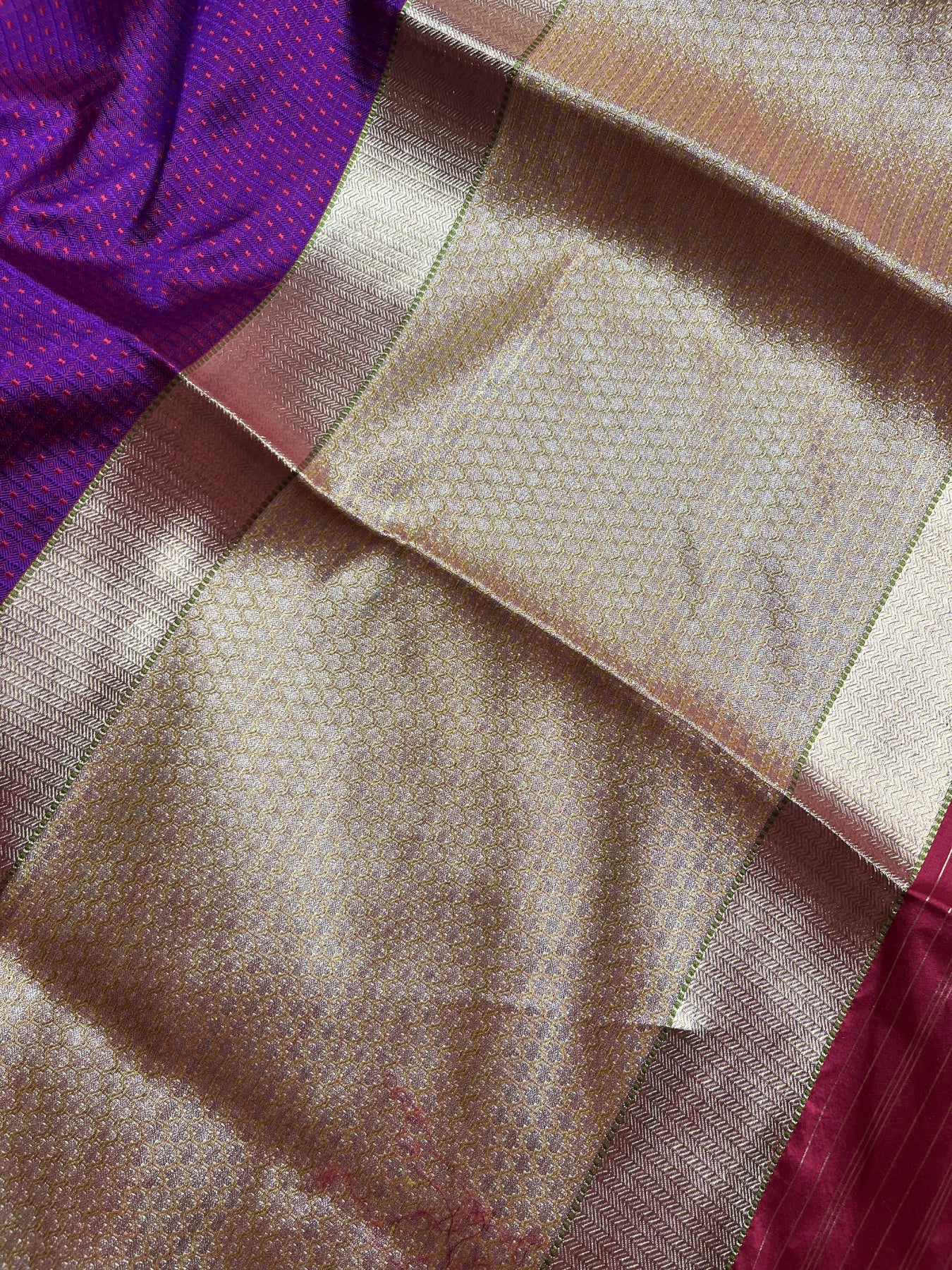 PINK PURPLE DO RUKHI SILK PURE HANDLOOM BANARASI SAREE