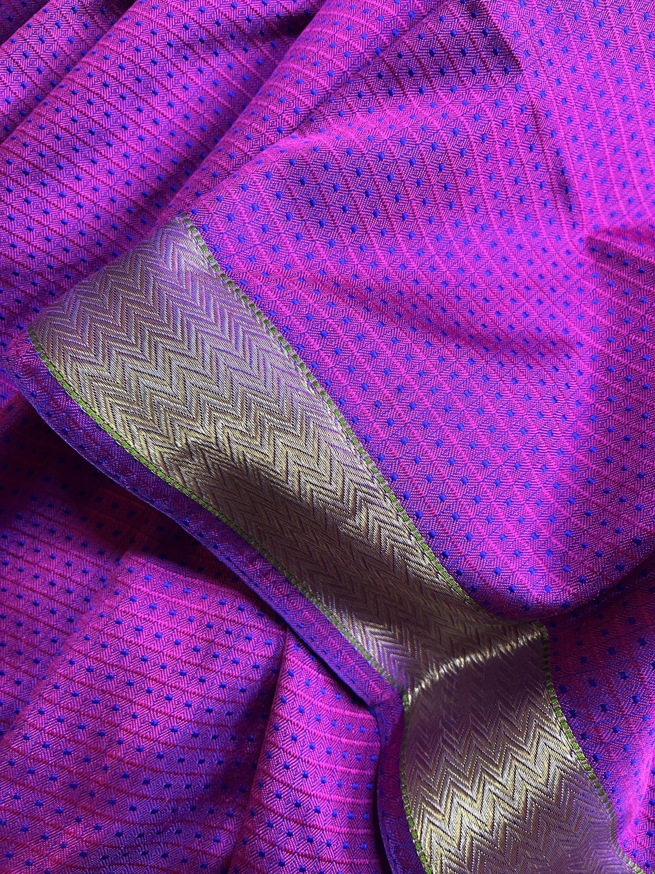 PURPLE PINK DO RUKHI SILK PURE HANDLOOM BANARASI SAREE