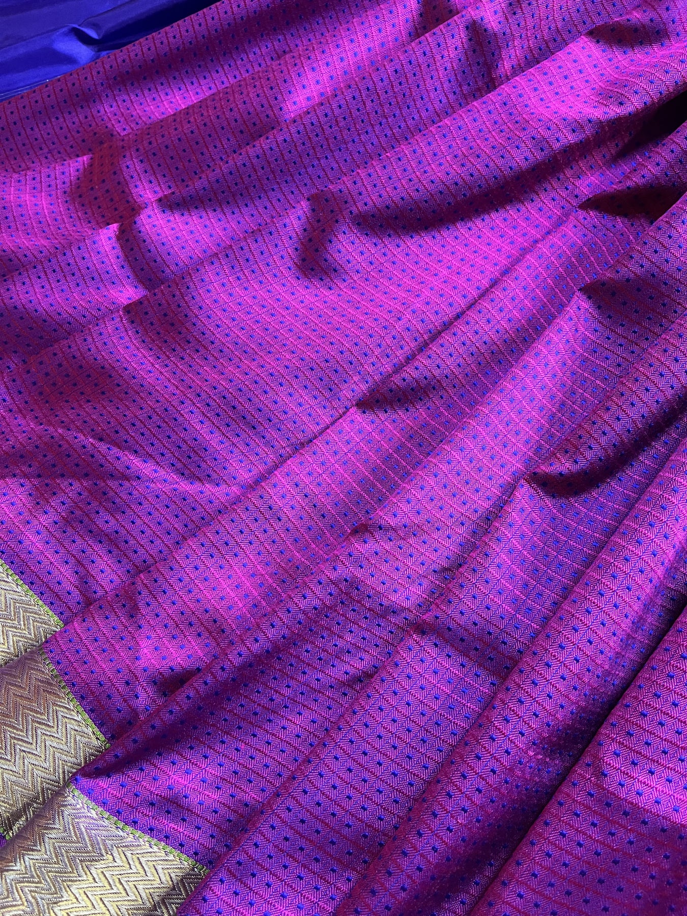 PURPLE PINK DO RUKHI SILK PURE HANDLOOM BANARASI SAREE