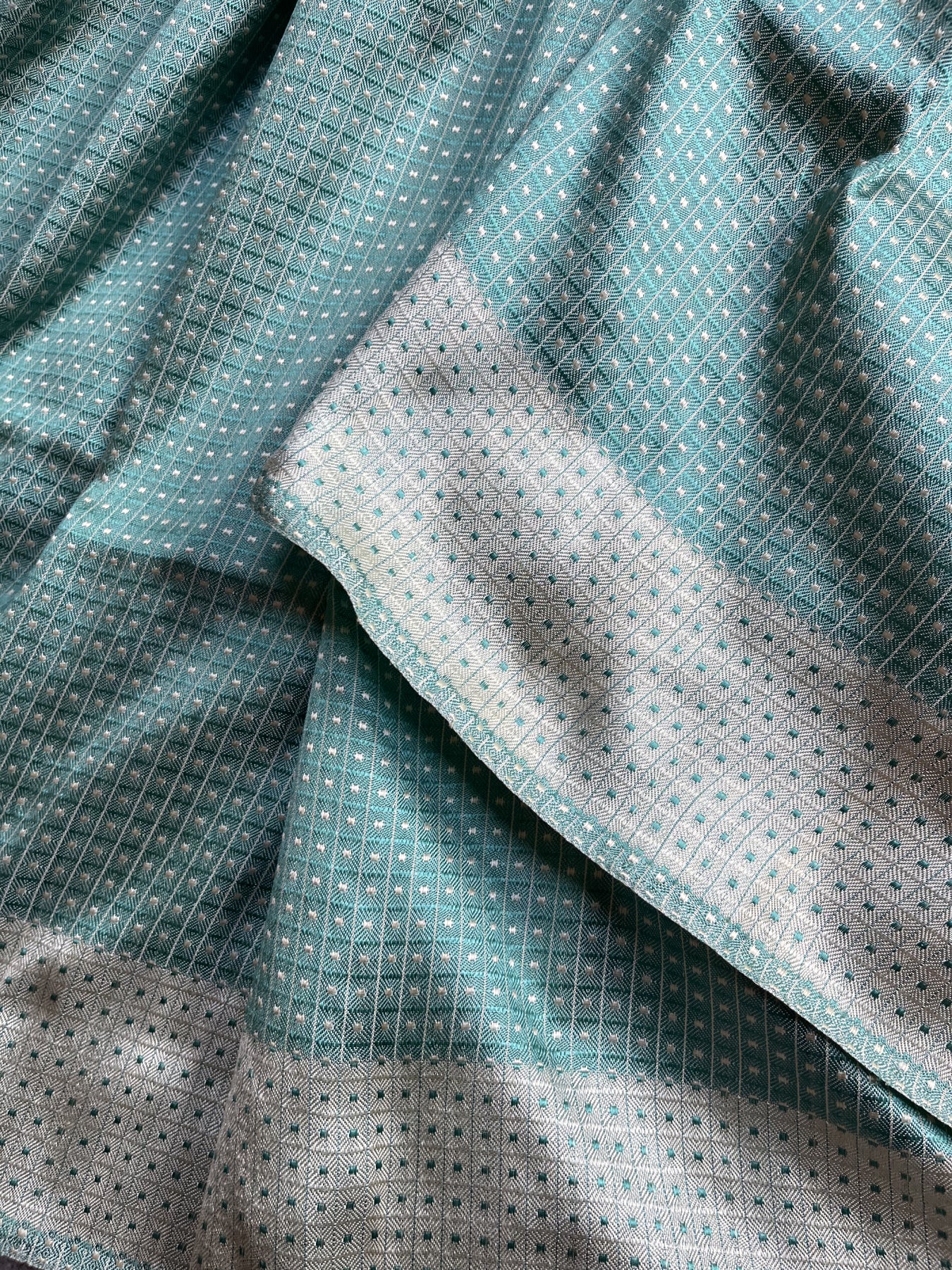 BLUE WHITE DO RUKHI SILK PURE HANDLOOM BANARASI SAREE