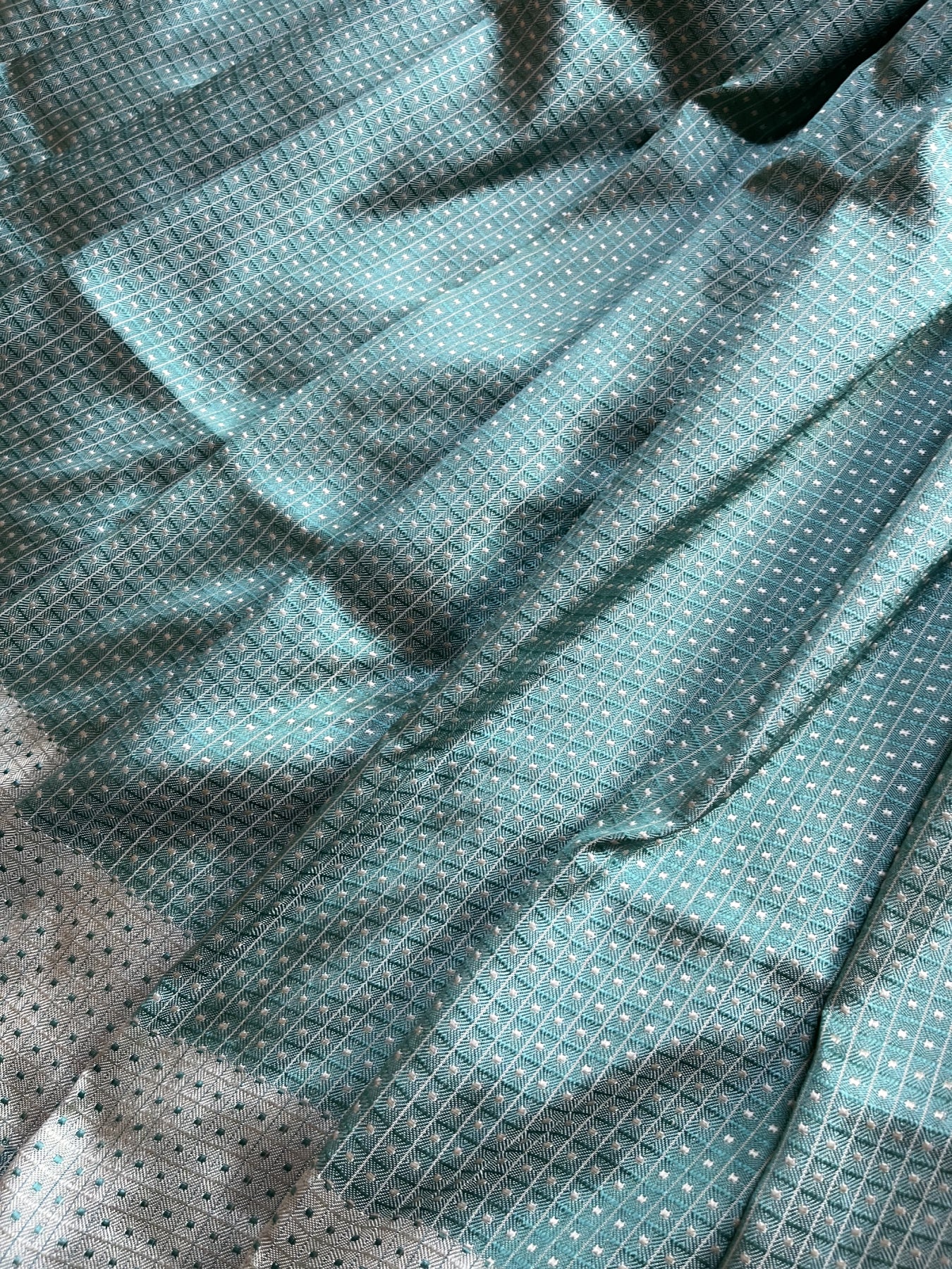 BLUE WHITE DO RUKHI SILK PURE HANDLOOM BANARASI SAREE