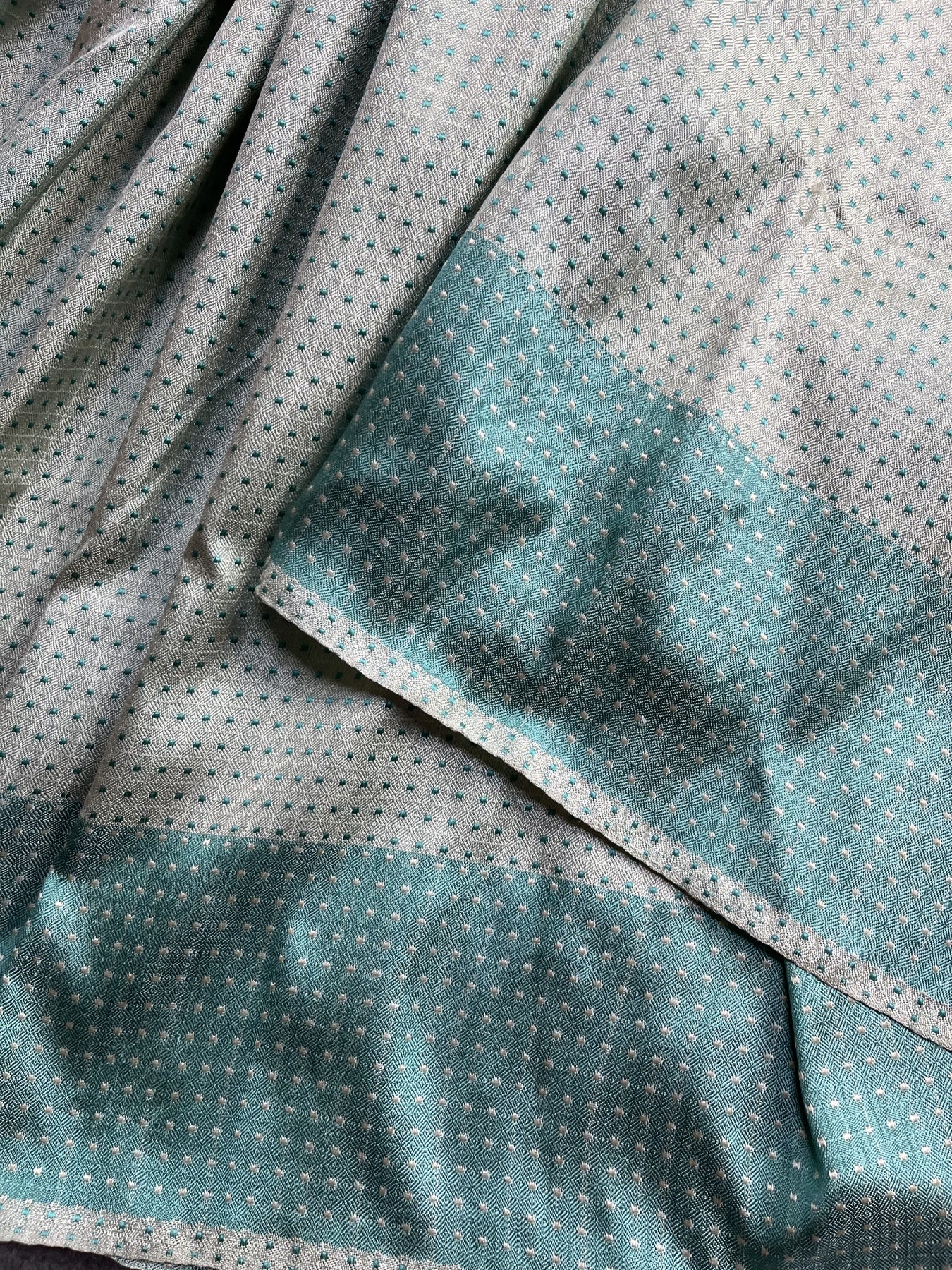 BLUE WHITE DO RUKHI SILK PURE HANDLOOM BANARASI SAREE