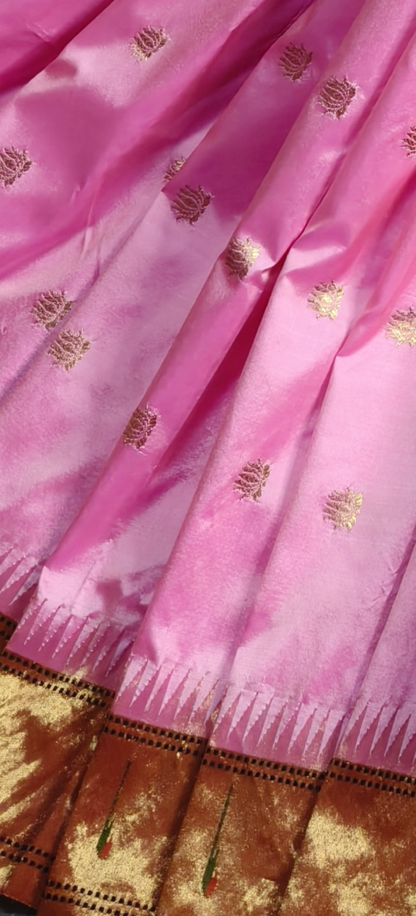PINK SILK PURE HANDLOOM PAITHANI SAREE