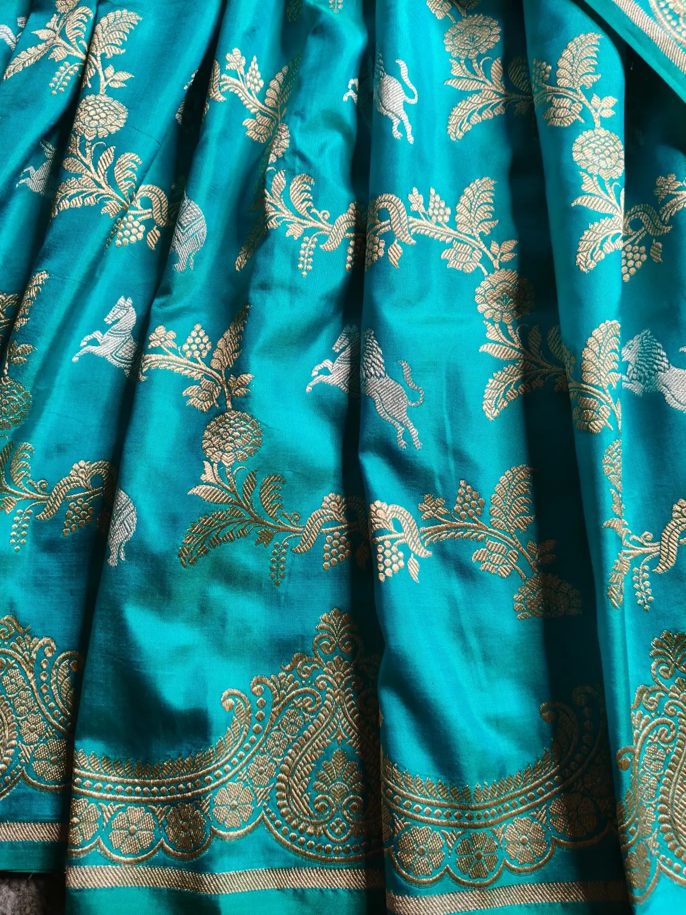 SKY BLUE SILK PURE HANDLOOM BANARASI SAREE