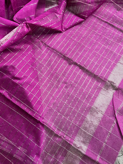 PINK SICO PURE HANDLOOM MAHESHWARI SAREE