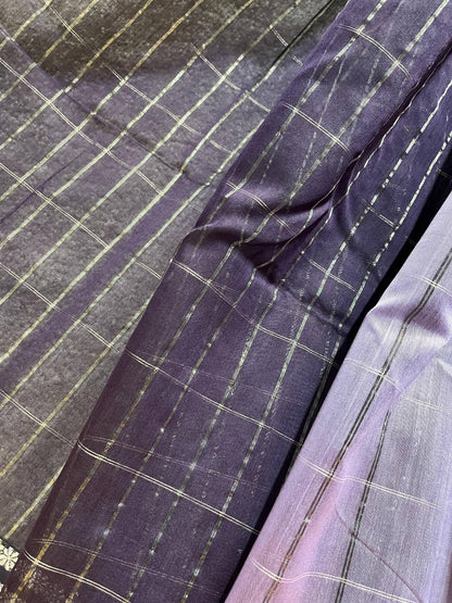 LAVENDER SICO PURE HANDLOOM MAHESHWARI SAREE