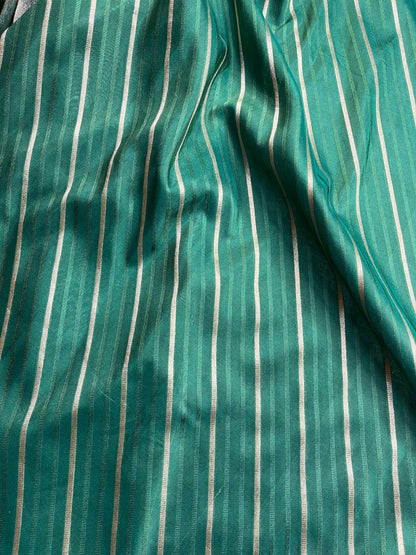 GREEN TISSUE SILK PURE HANDLOOM BANARASI SAREE