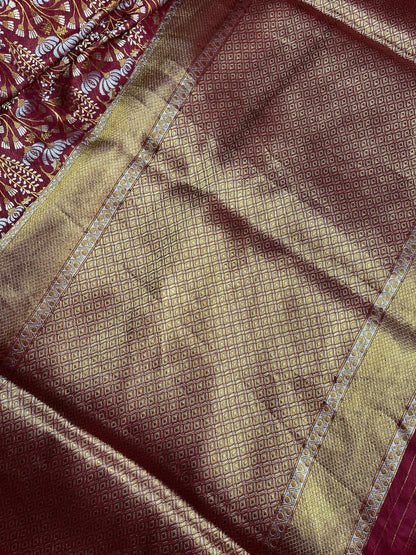 RED SILK PURE HANDLOOM BANARASI SAREE