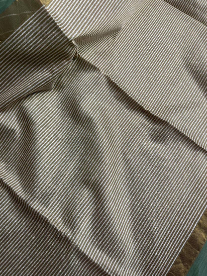 SEA BLUE SICO PURE HANDLOOM MAHESHWARI SAREE