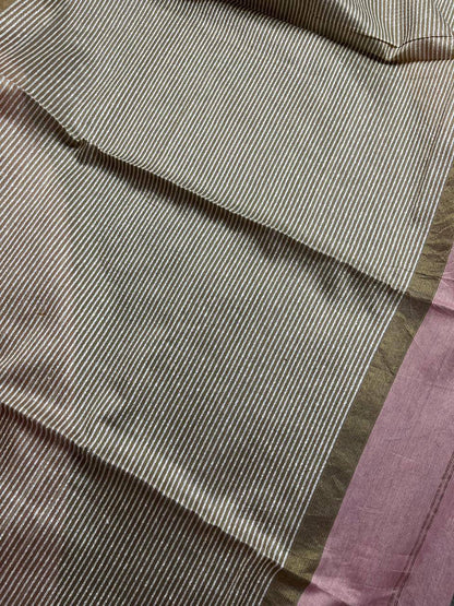 PINK SICO PURE HANDLOOM MAHESHWARI SAREE