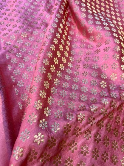 LIME GREEN MUSHROO SILK PURE HANDLOOM BANARASI SAREE