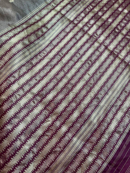 BIEGE KORA TISSUE PURE HANDLOOM BANARASI SAREE