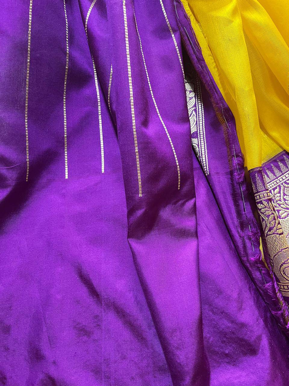 YELLOW KORA PURE HANDLOOM BANARASI SAREE